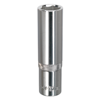 Sealey SP3812D Premier Fully Polished Deep Socket 3/8"Sq Drive 12mm