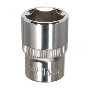 Sealey SP3814 Premier Fully Polished Socket 3/8"Sq Drive 14mm