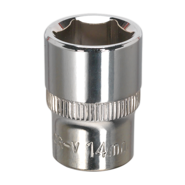 Sealey SP3814 Premier Fully Polished Socket 3/8"Sq Drive 14mm