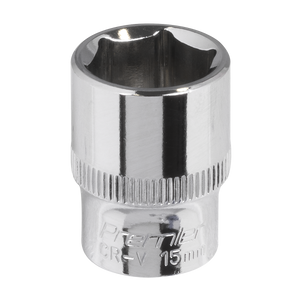 Sealey SP3815 Premier Fully Polished Socket 3/8"Sq Drive 15mm
