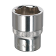 Sealey SP3816 Premier Fully Polished Socket 3/8"Sq Drive 16mm