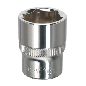 Sealey SP3816 Premier Fully Polished Socket 3/8"Sq Drive 16mm