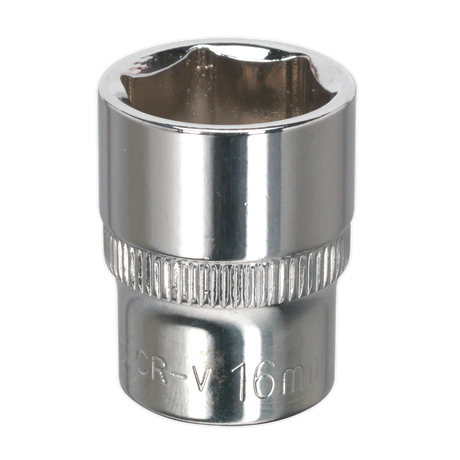 Sealey SP3816 Premier Fully Polished Socket 3/8"Sq Drive 16mm