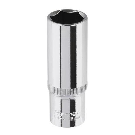 Sealey SP3816D Premier Fully Polished Deep Socket 3/8"Sq Drive 16mm
