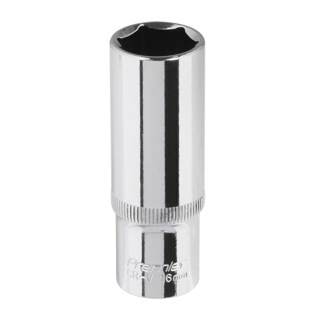 Sealey SP3816D Premier Fully Polished Deep Socket 3/8"Sq Drive 16mm
