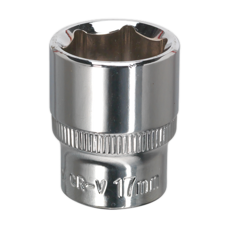 Sealey SP3817 Premier Fully Polished Socket 3/8"Sq Drive 17mm