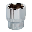 Sealey SP3818 Premier Fully Polished Socket 3/8"Sq Drive 18mm