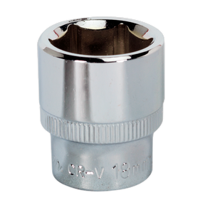 Sealey SP3818 Premier Fully Polished Socket 3/8"Sq Drive 18mm