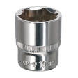 Sealey SP3819 Premier Fully Polished Socket 3/8"Sq Drive 19mm