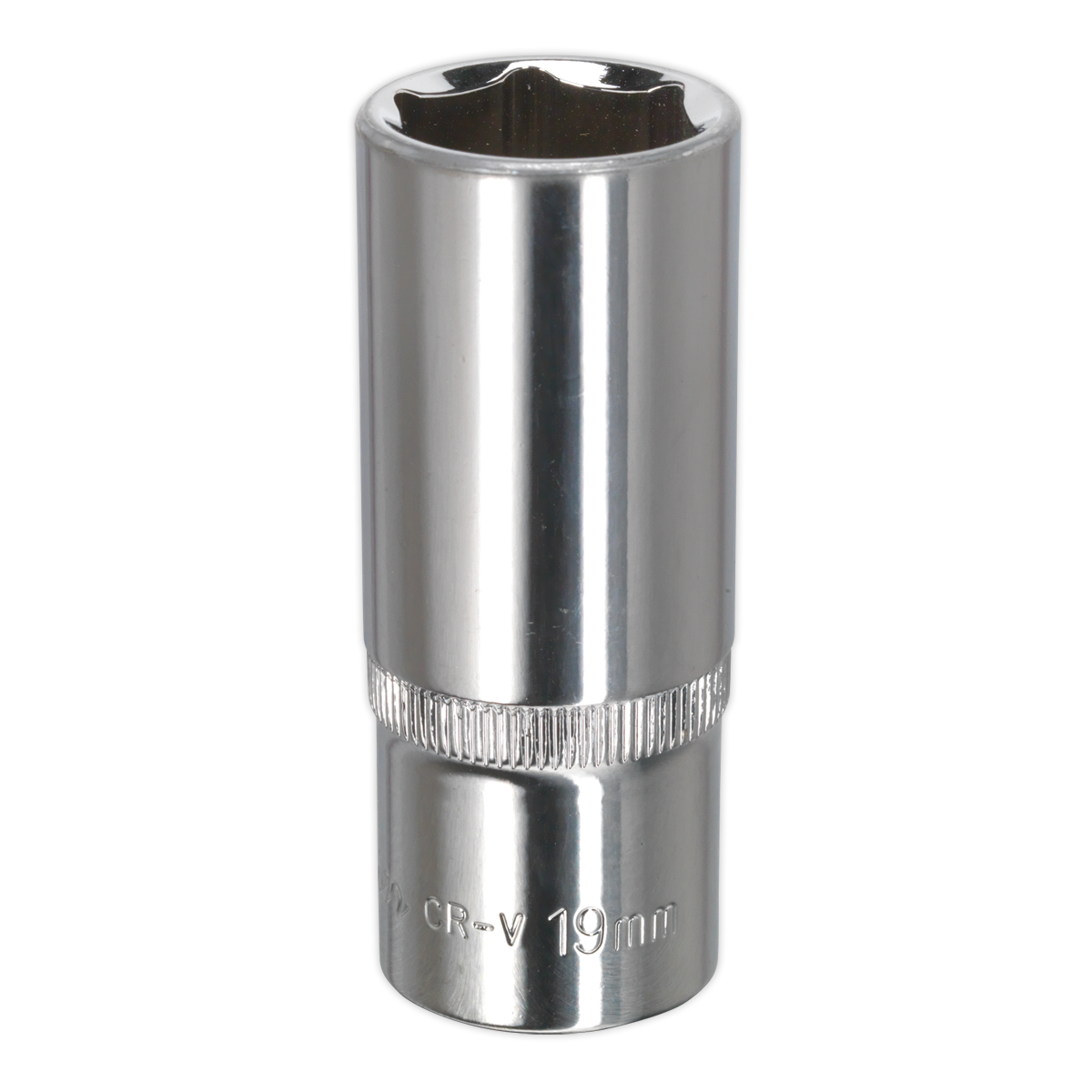 Sealey SP3819D Premier Fully Polished Socket 3/8"Sq Drive 19mm