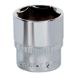Sealey SP3821 Premier Fully Polished Socket 3/8"Sq Drive 21mm