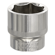 Sealey SP3822 Premier Fully Polished Socket 3/8"Sq Drive 22mm
