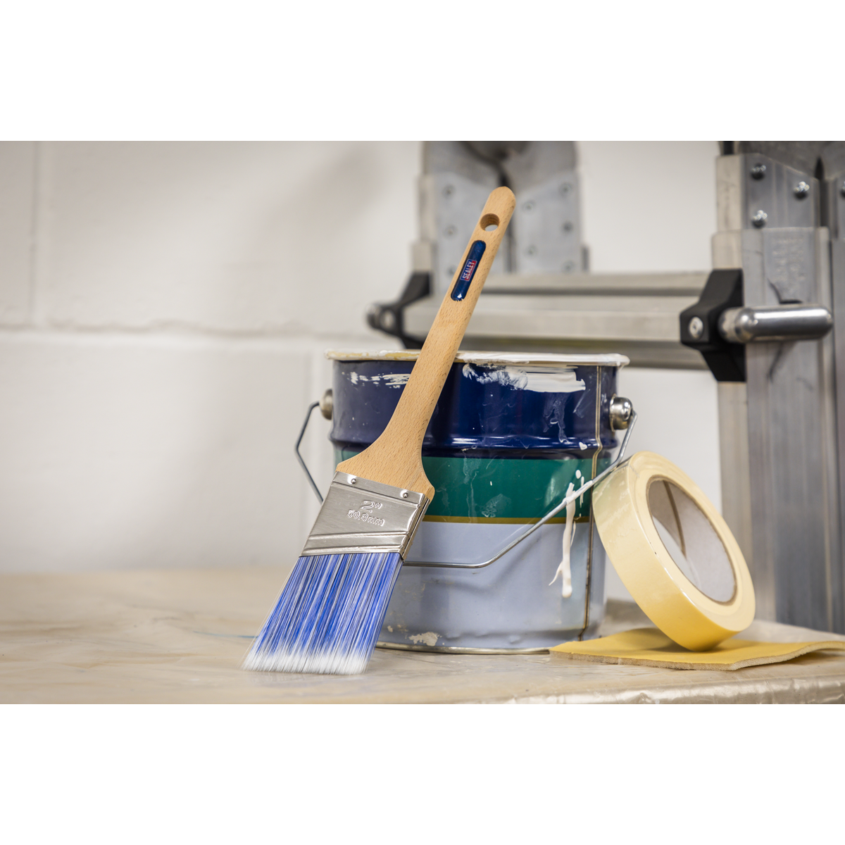 Sealey SPBA50 Wooden Handle Cutting-In Paint Brush 50mm - additional view 6