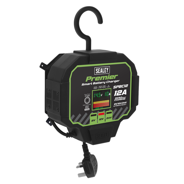 Sealey SPBC12 Premier Fully Automatic Battery Charger & Maintainer 12A