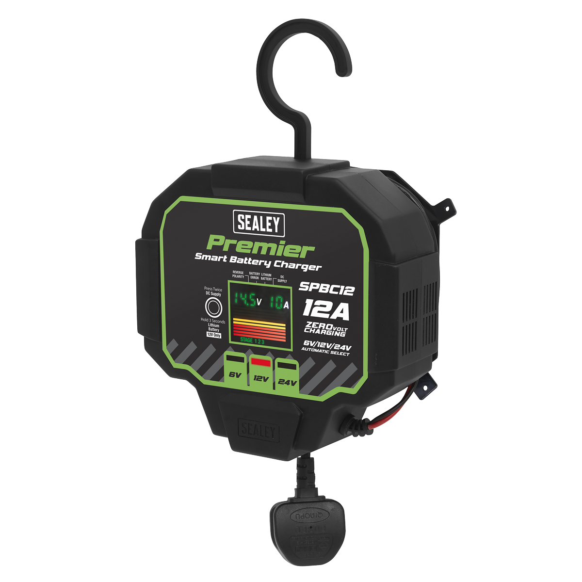 Sealey SPBC12 Premier Fully Automatic Battery Charger & Maintainer 12A - additional view 2