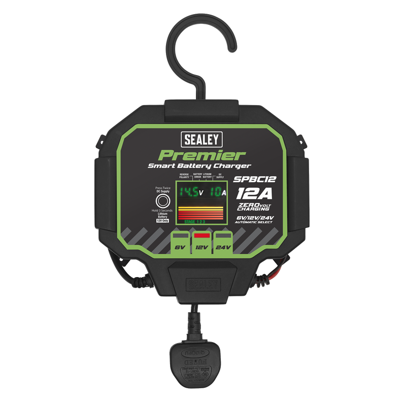 Sealey SPBC12 Premier Fully Automatic Battery Charger & Maintainer 12A - additional view 3