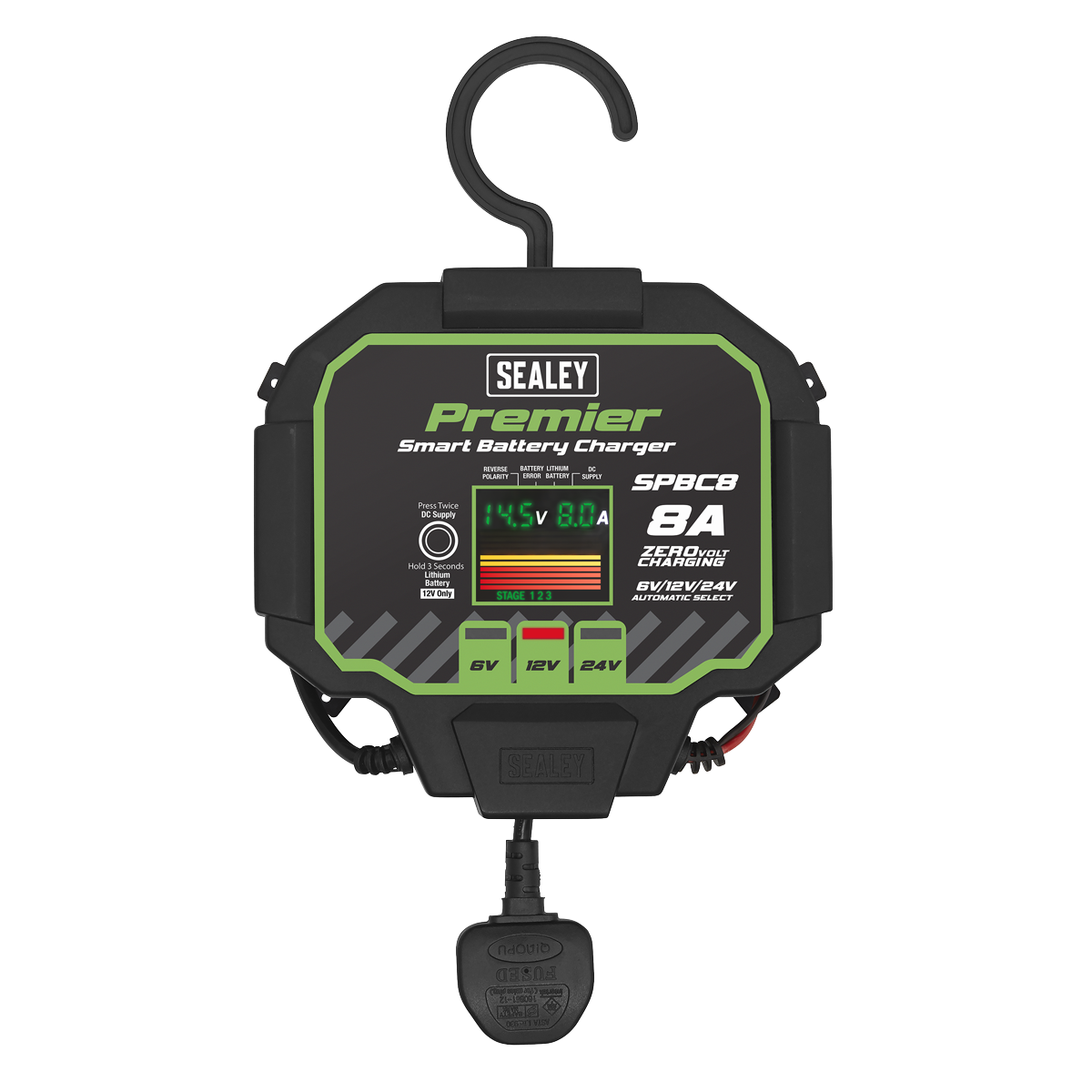 Sealey SPBC8 Premier Fully Automatic Battery Charger & Maintainer 8A - additional view 3