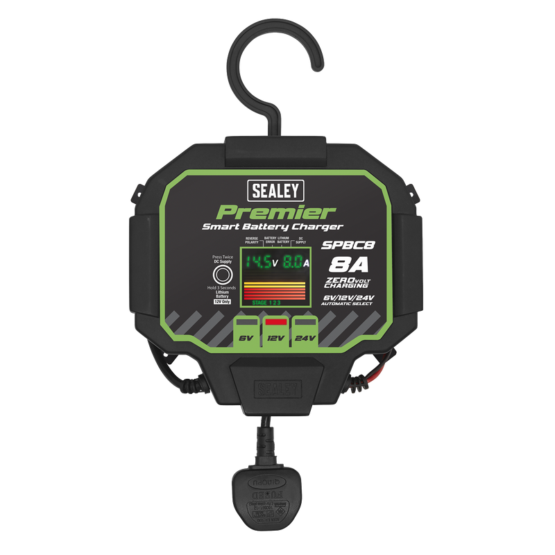Sealey SPBC8 Premier Fully Automatic Battery Charger & Maintainer 8A - additional view 3