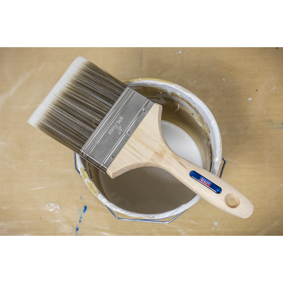Sealey SPBS100W Wooden Handle Paint Brush 100mm - additional view 3