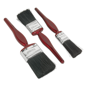 Sealey SPBS3 Pure Bristle Paint Brush Set 3pc
