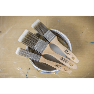 Sealey SPBS3W Wooden Handle Paint Brush Set 3pc - additional view 3