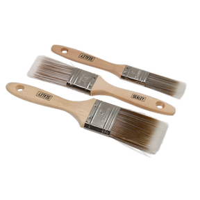 Sealey SPBS3W Wooden Handle Paint Brush Set 3pc