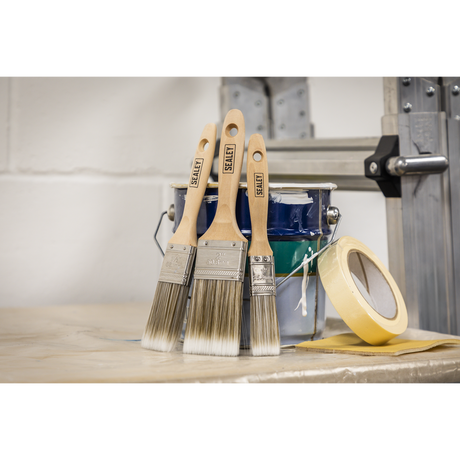 Sealey SPBS5W Wooden Handle Paint Brush Set 5pc - additional view 2