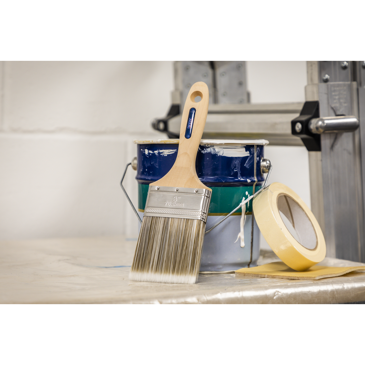 Sealey SPBS76W Wooden Handle Paint Brush 76mm - additional view 4