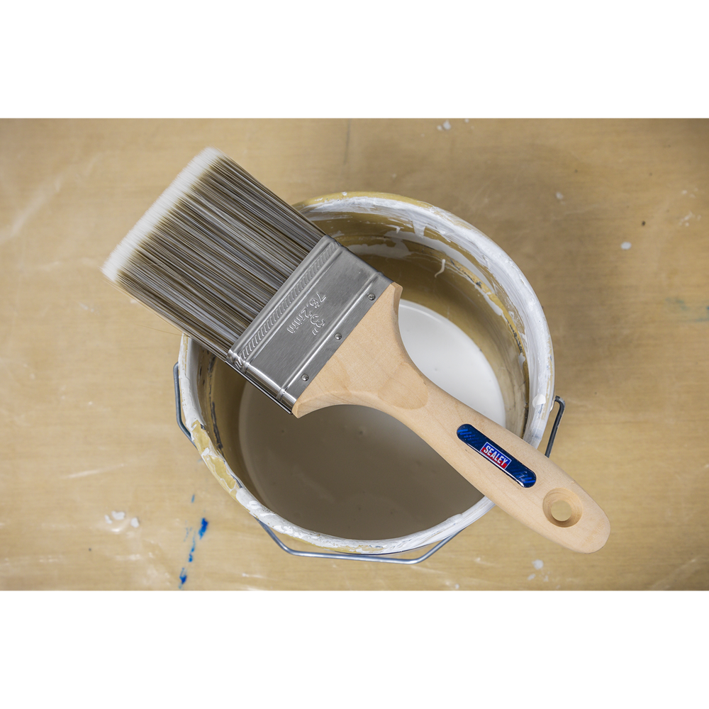 Sealey SPBS76W Wooden Handle Paint Brush 76mm - additional view 5