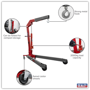 Sealey SPC2000 Folding Engine Crane 2 Tonne - additional view 5