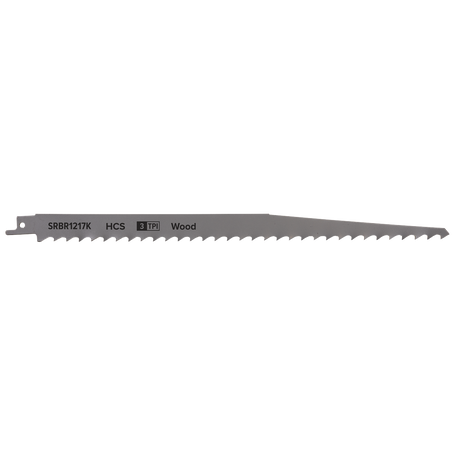 Sealey SRBR1217K Reciprocating Saw Blade for Pruning & Coarse Wood 300mm 3tpi - Pack of 5 - additional view 2