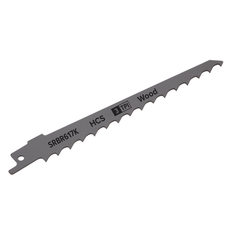 Sealey SRBR617K Reciprocating Saw Blade for Pruning & Coarse Wood 150mm 3tpi - Pack of 5