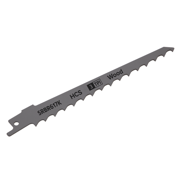 Sealey SRBR617K Reciprocating Saw Blade for Pruning & Coarse Wood 150mm 3tpi - Pack of 5