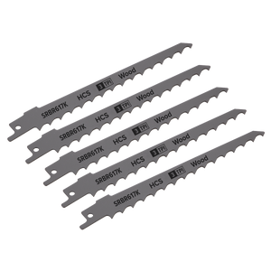 Sealey SRBR617K Reciprocating Saw Blade for Pruning & Coarse Wood 150mm 3tpi - Pack of 5 - additional view 3