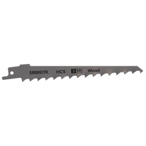 Sealey SRBR617K Reciprocating Saw Blade for Pruning & Coarse Wood 150mm 3tpi - Pack of 5 - additional view 2