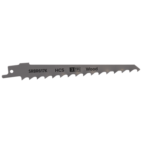 Sealey SRBR617K Reciprocating Saw Blade for Pruning & Coarse Wood 150mm 3tpi - Pack of 5 - additional view 2