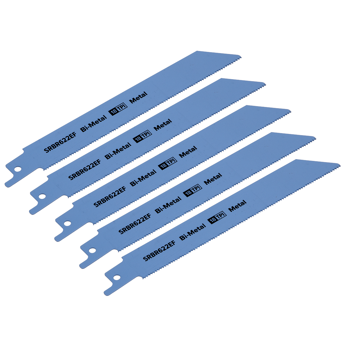 Sealey SRBR622EF Reciprocating Saw Blade for Metal 150mm 18tpi - Pack of 5