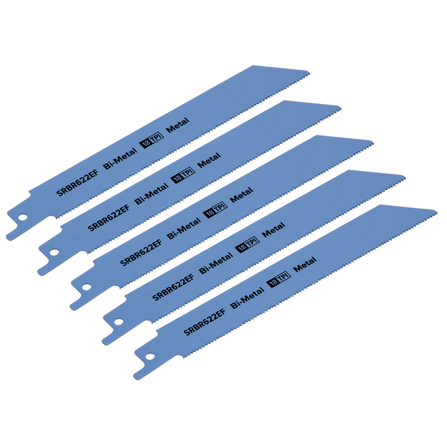 Sealey SRBR622EF Reciprocating Saw Blade for Metal 150mm 18tpi - Pack of 5