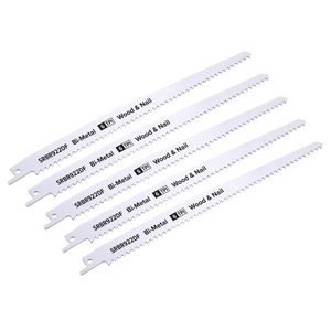 Sealey SRBR922DF Reciprocating Saw Blade for Wood & Nails 230mm 6tpi - Pack of 5 - additional view 2