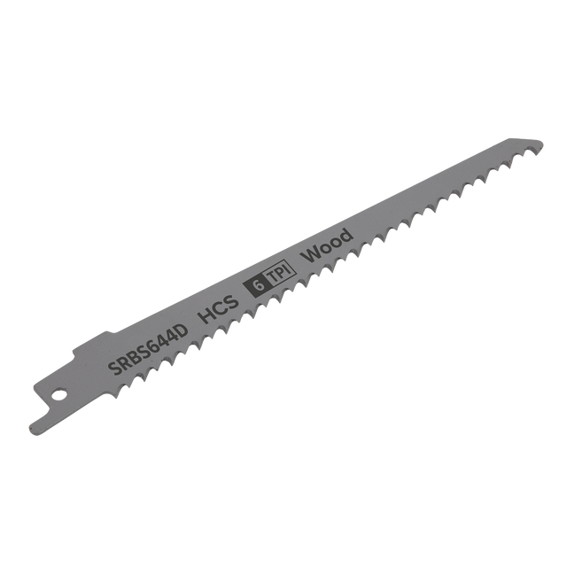 Sealey SRBS644D Reciprocating Saw Blade for Clean Wood 150mm 6tpi - Pack of 5