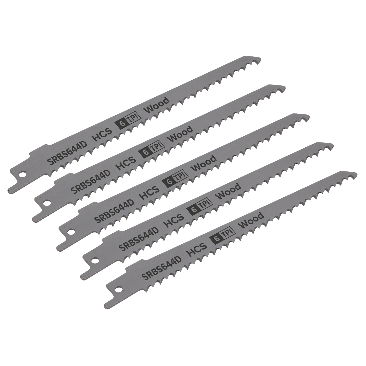 Sealey SRBS644D Reciprocating Saw Blade for Clean Wood 150mm 6tpi - Pack of 5 - additional view 3
