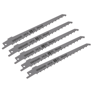 Sealey SRBS644D Reciprocating Saw Blade for Clean Wood 150mm 6tpi - Pack of 5 - additional view 3