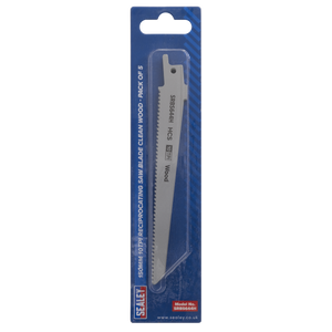 Sealey SRBS644H Reciprocating Saw Blade for Clean Wood 150mm 10tpi - Pack of 5 - additional view 2