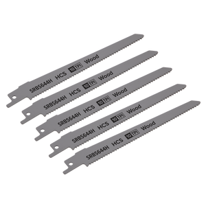 Sealey SRBS644H Reciprocating Saw Blade for Clean Wood 150mm 10tpi - Pack of 5 - additional view 4