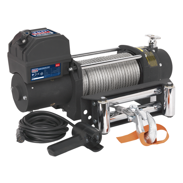 Sealey SRW4300 Self-Recovery Winch 4300kg (9500lb) Line Pull 12V