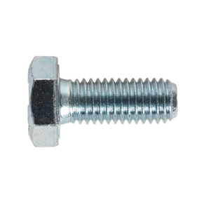 Sealey SS1025 8.8 Zinc Plated HT Setscrew M10 x 25mm, DIN 933 - Pack of 25