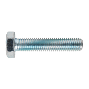 Sealey SS1050 8.8 Zinc Plated HT Setscrew M10 x 50mm, DIN 933 - Pack of 25