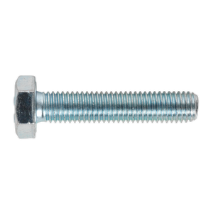 Sealey SS1050 8.8 Zinc Plated HT Setscrew M10 x 50mm, DIN 933 - Pack of 25