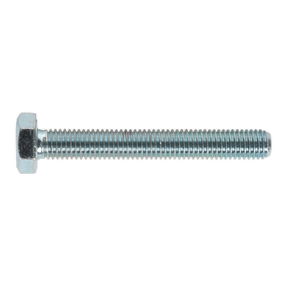 Sealey SS1075 8.8 Zinc Plated HT Setscrew M10 x 75mm, DIN 933 - Pack of 25
