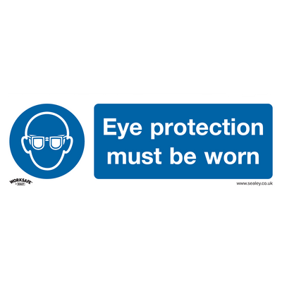 Sealey SS11P1 Worksafe® Eye Protection Must Be Worn Safety Sign - Rigid Plastic